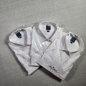 Brooks Brothers 3 Mens 16 1/2 White Men's Short Sleeve  Dress Shirts